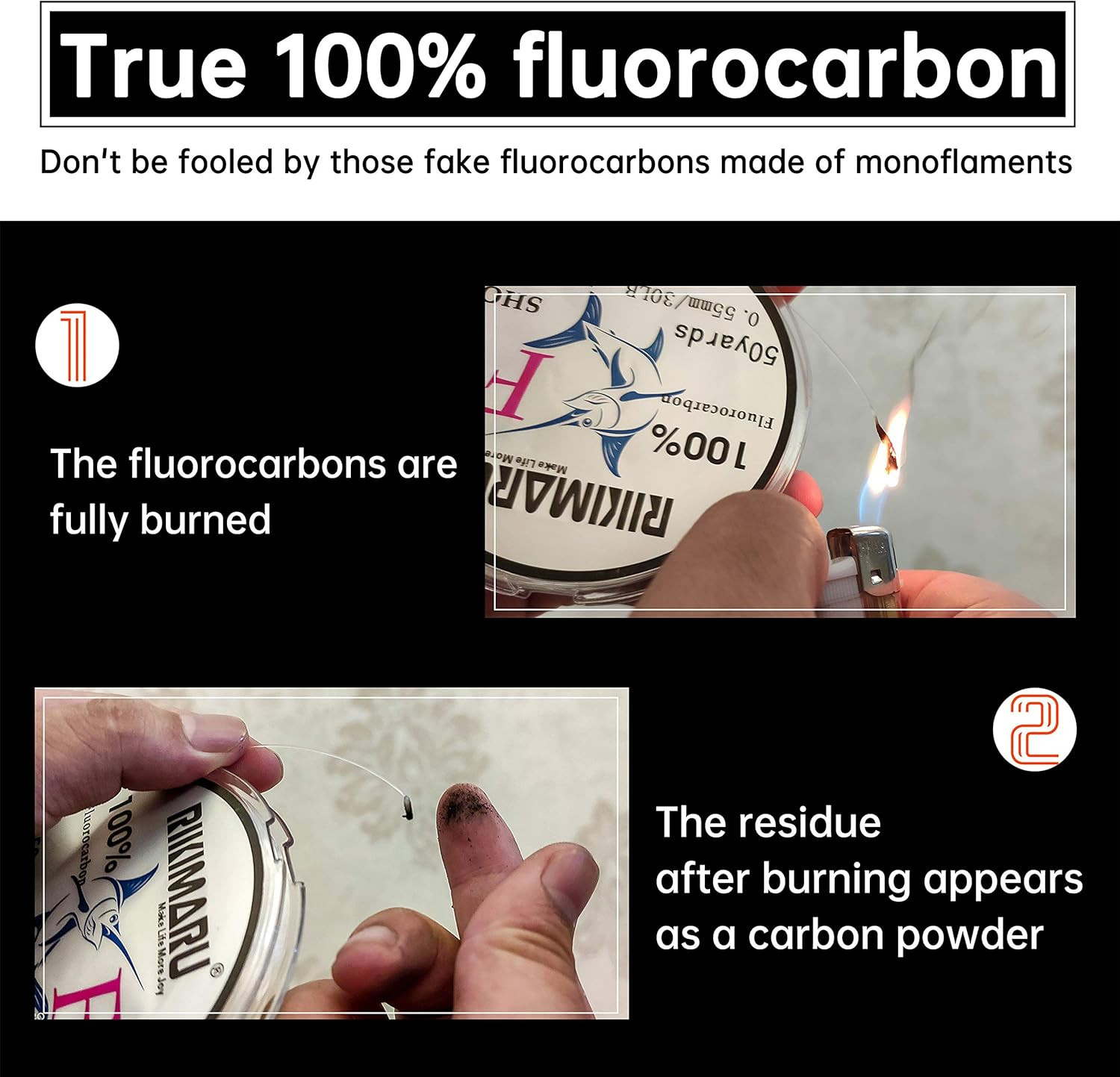 FC 100% Fluorocarbon Pure Shock Resistant, Sinks Faster than Mono, Leader Materi