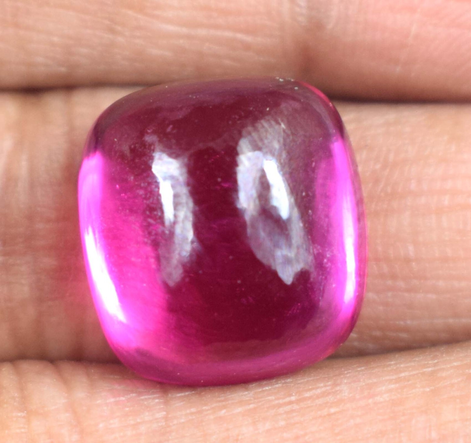 Natural Padparadscha Pink Sapphire 17.95 Carat Cushion Cabochon Gemstone E1763