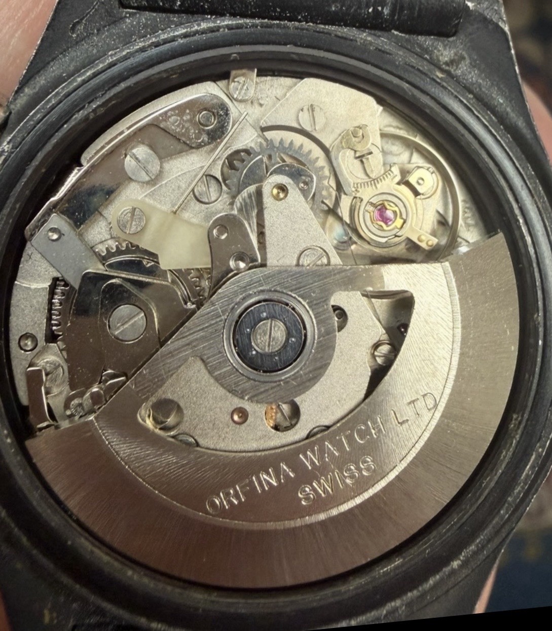 1973 Porsche Design Orfina Chronograph 1 PVD Valjoux 7750 Mark I Dial Watch