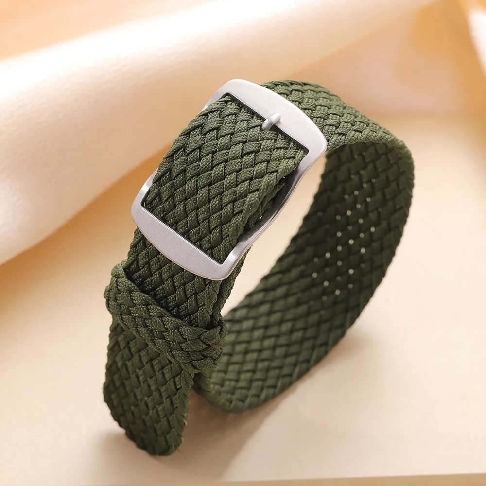 Perlon Woven Nylon Watch Band Strap Universal Replacement 18mm 20mm 22mm