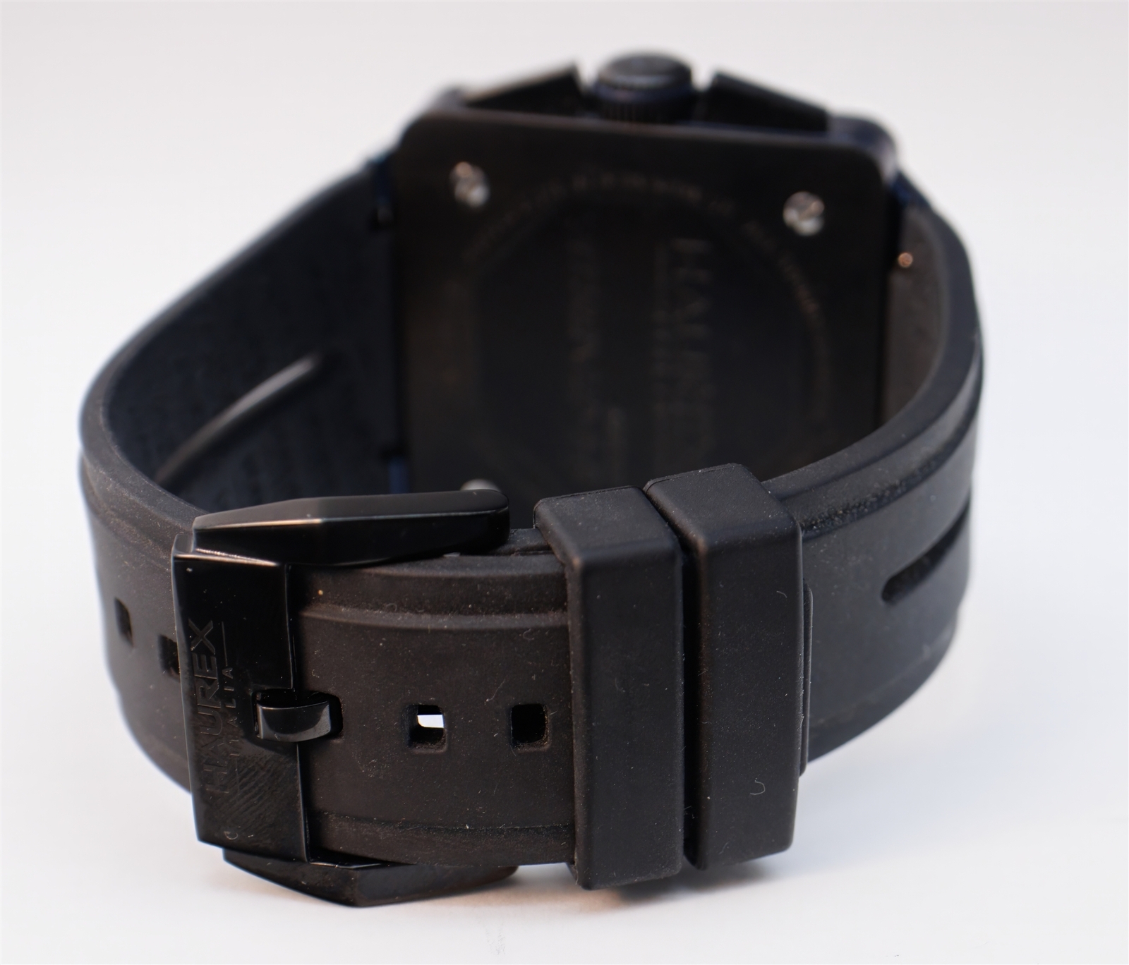 Haurex Athenium-R Square Chronograph Watch Blue /Black Fume Dial 3N372UNB