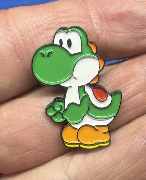 Yoshi Super Mario World Nintendo Enamel Pin Retro 90s Video Game hat Bag SNES