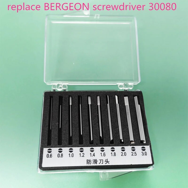 0.6mm-3.0mm Anti Slip T Shaped Screwdriver Steel Blade for Watch Repair Tool USA