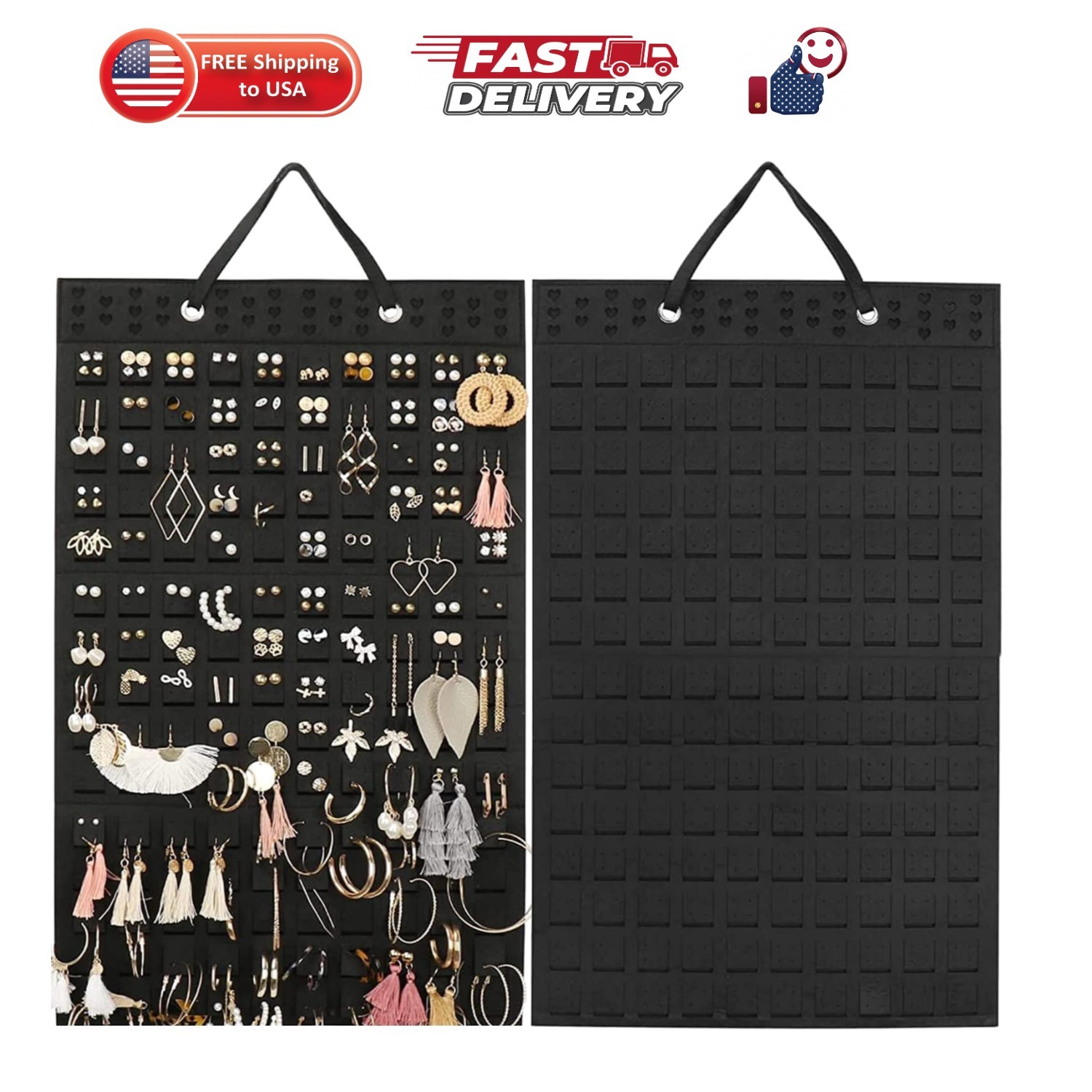 Hanging Earrings Organizer & Holder, Wall Mount Earring Holder