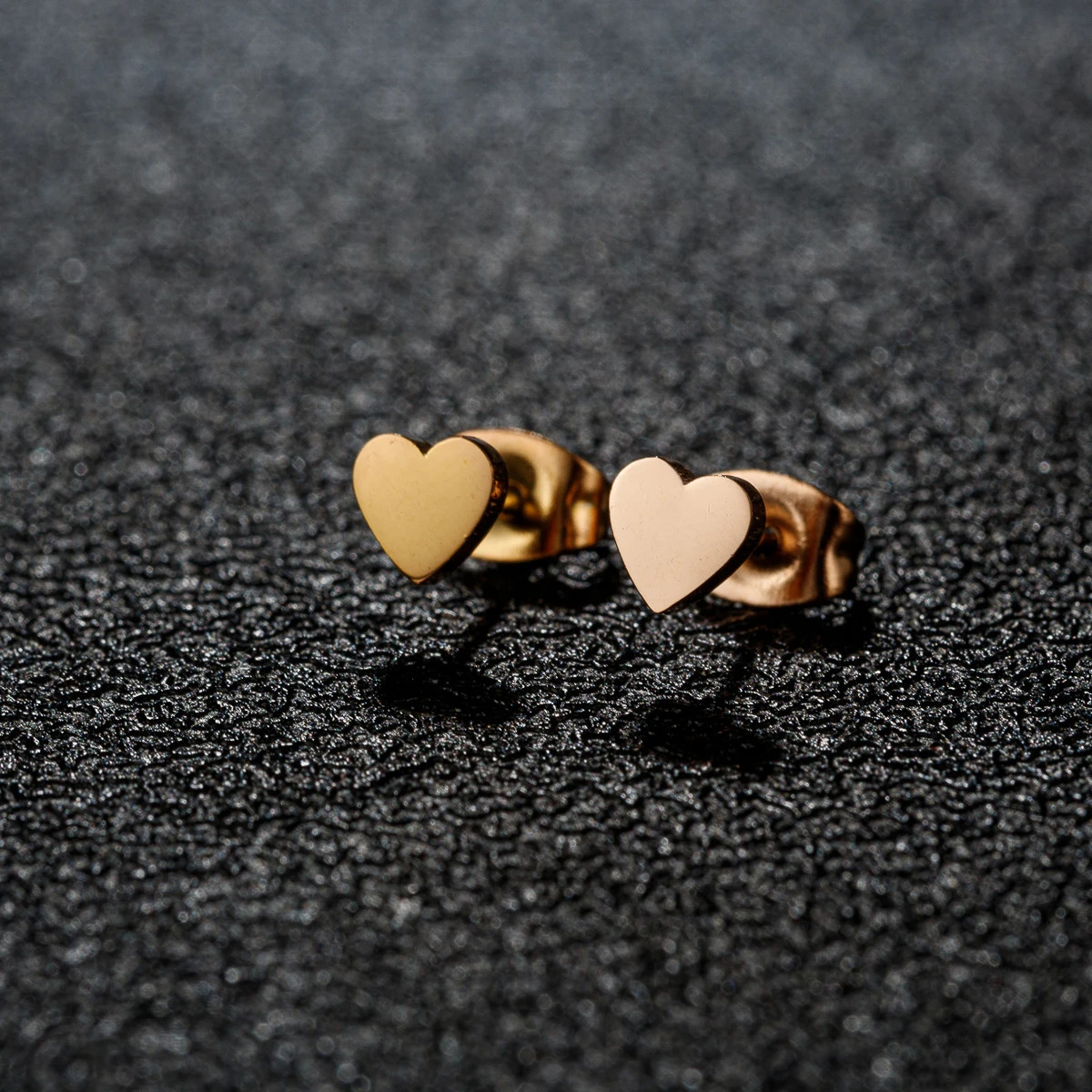 1 Pair Stainless steel Earrings Trend Korean Sweet Heart Fashion Stud