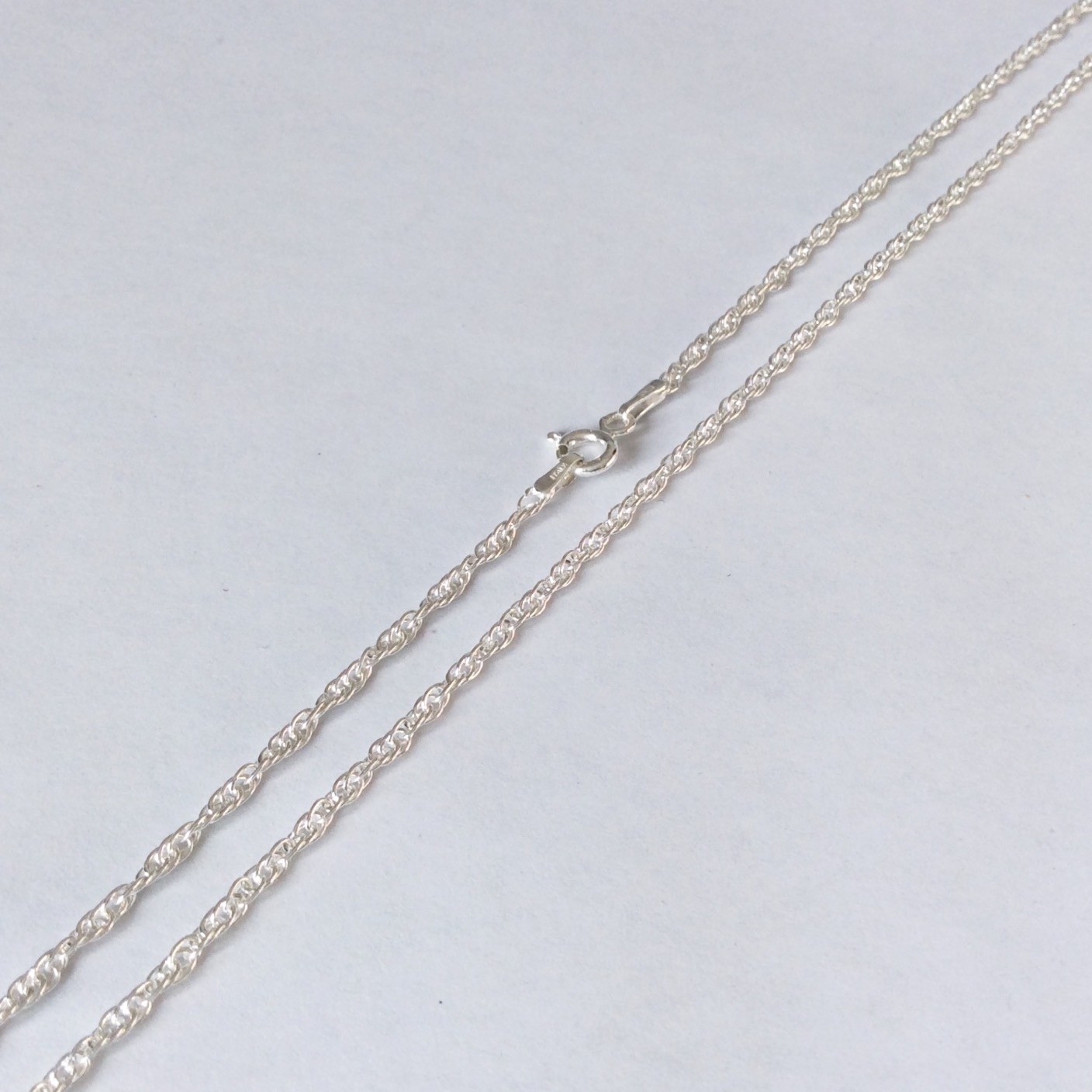925 Sterling Silver medium Rope chain – 16 or 18 inches