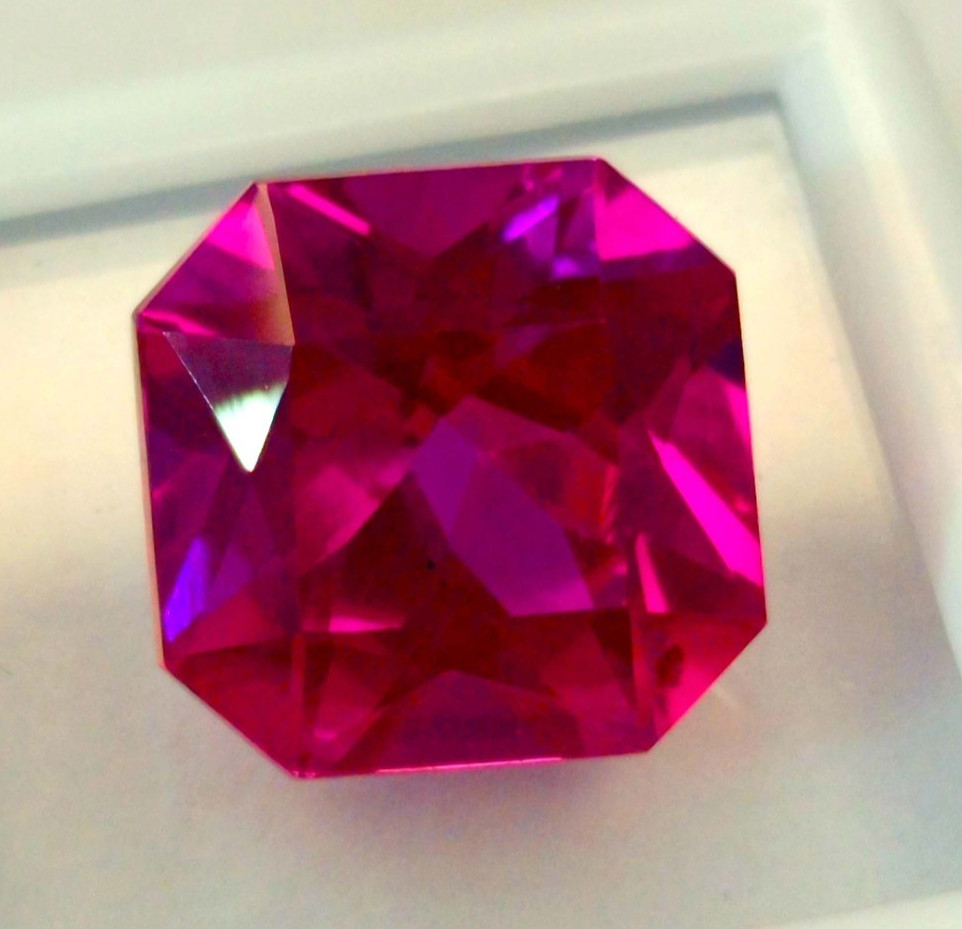 Natural Pink Sapphire 12-14 Ct Certified Asscher Cut Loose Gemstone RK271