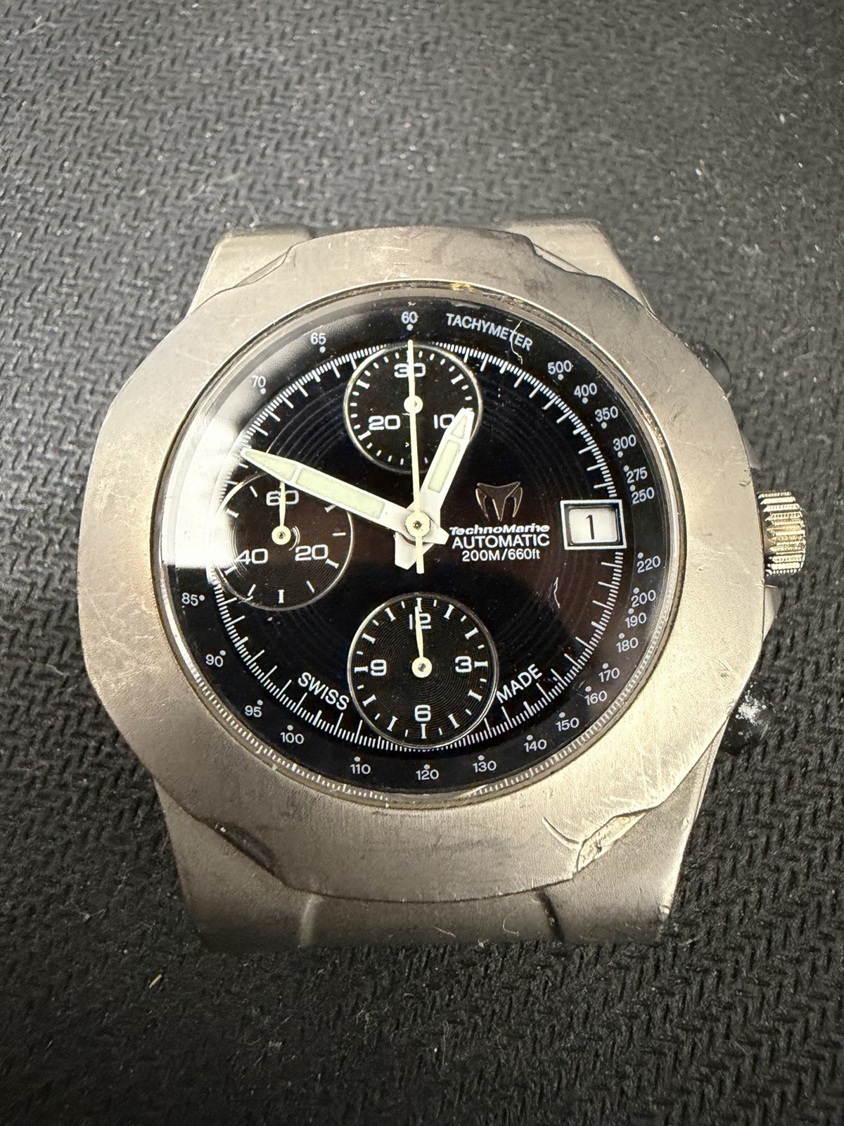 TechnoMarine Alpha Valjoux 7750 Swiss Titanium Automatic Running