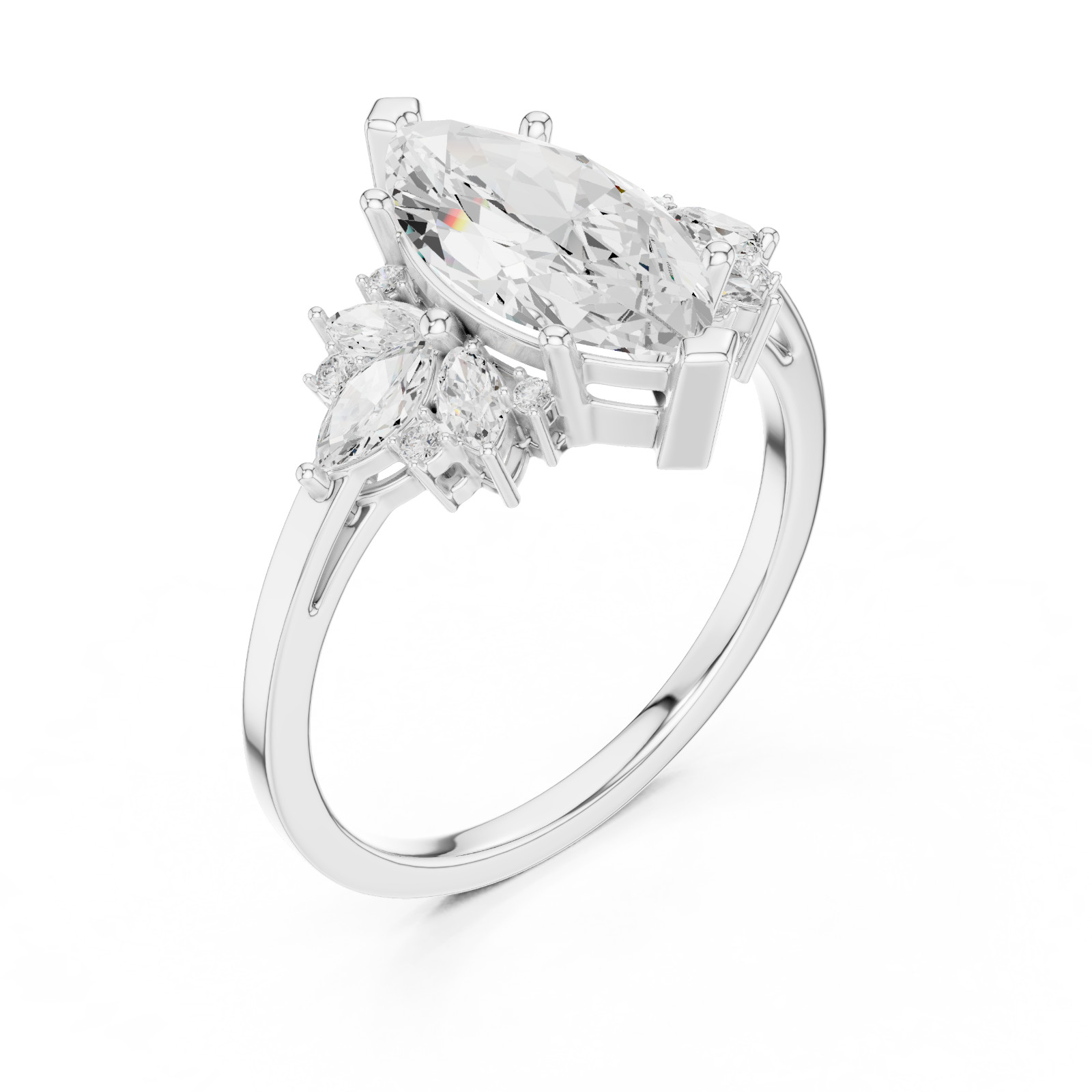TCW 1.80 Ct Lab Grown Diamond Ring Elegance Women Anniversary 14K Gold Over