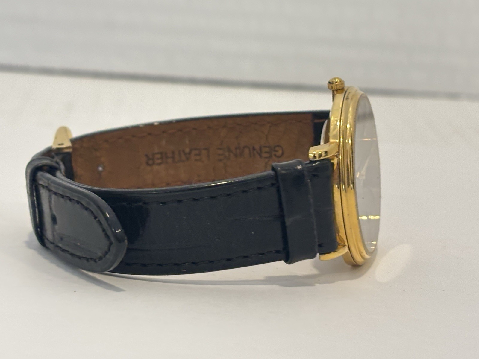 Vintage C. 1990s-2000s Le Chateau Men’s Diamond Accented 18K Gold Plated Watch