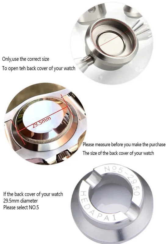 Watch Case Back Opener Wrench Tool Waterproof Screw Back Repair Kit Set
