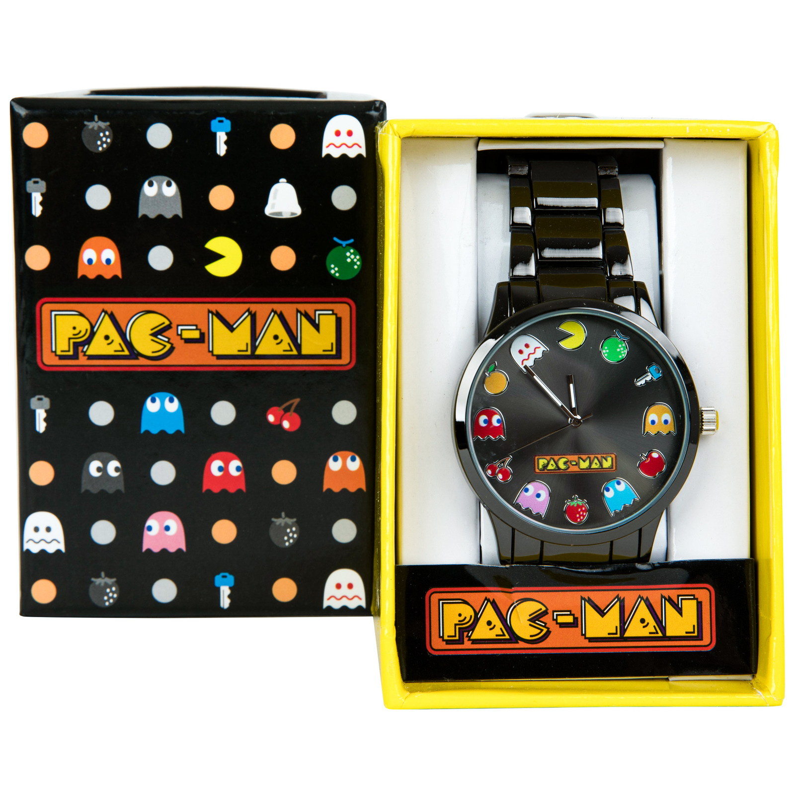 Pac-Man Power-Ups and Ghosts Analog Watch Black