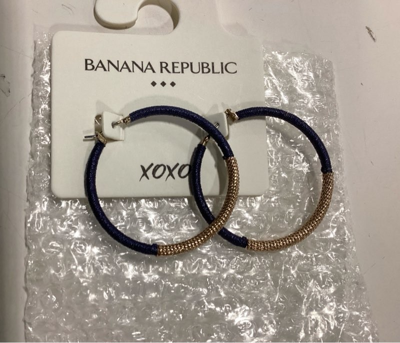Banana Republic Factory Woven Thread Hoop Earrings NWT