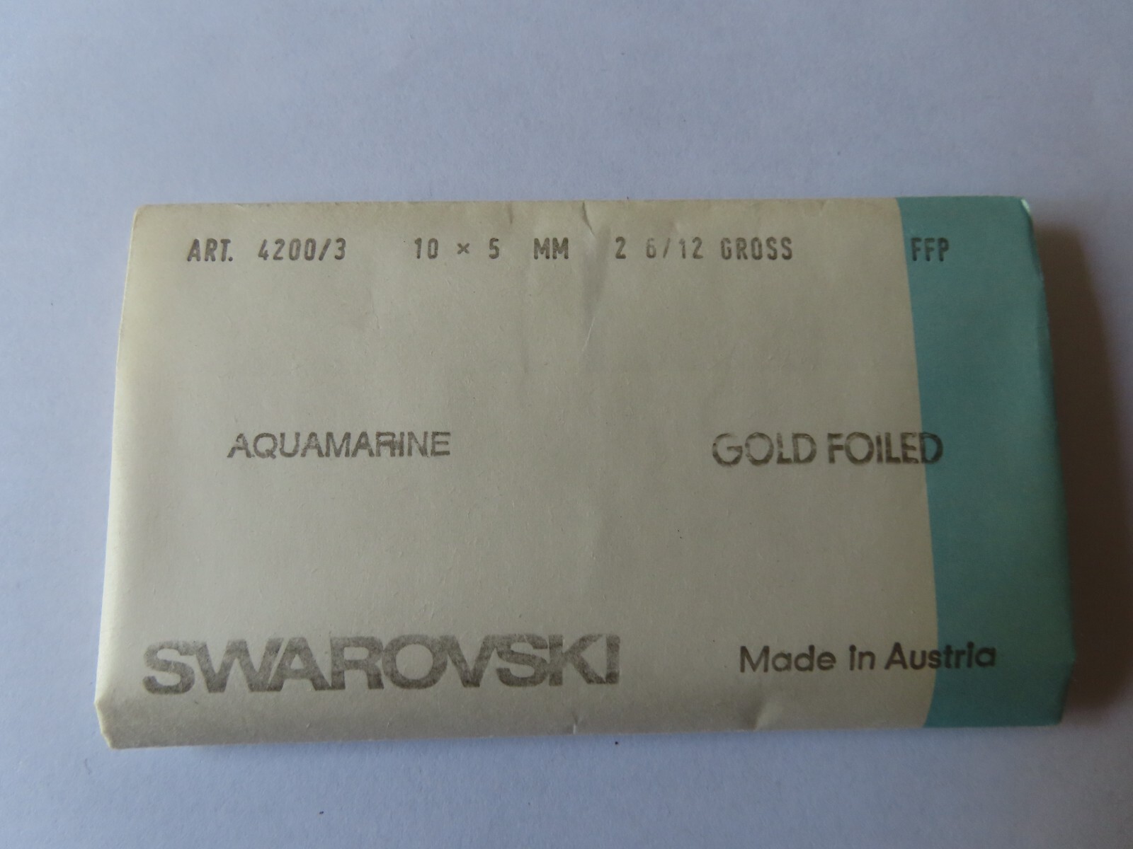 72 Swarovski Navettes in10x5mm Aquamarine/foiled. #4200/3