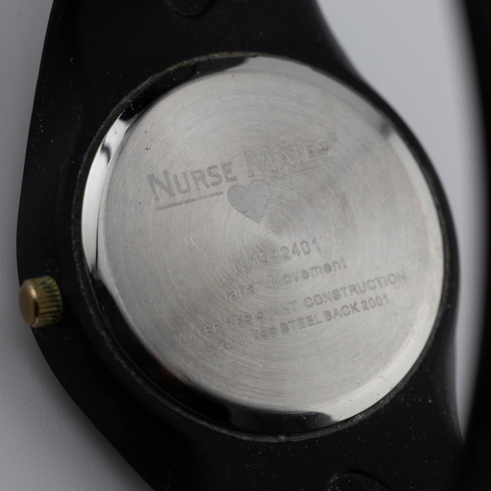 Nurse Mates NM932401 Black-Tone Quartz Analog Women’s Watch New Battery