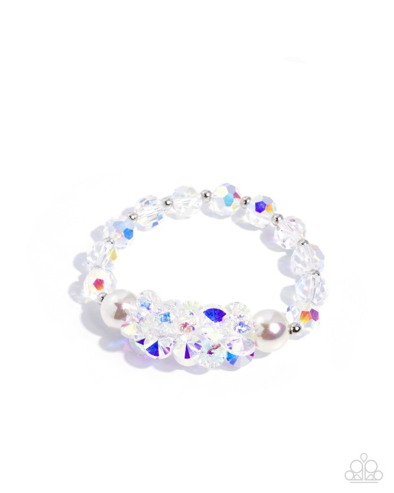 Paparazzi Bagatelle Bling – White – White Beads , Pearls – UV Shimmery & Transpa