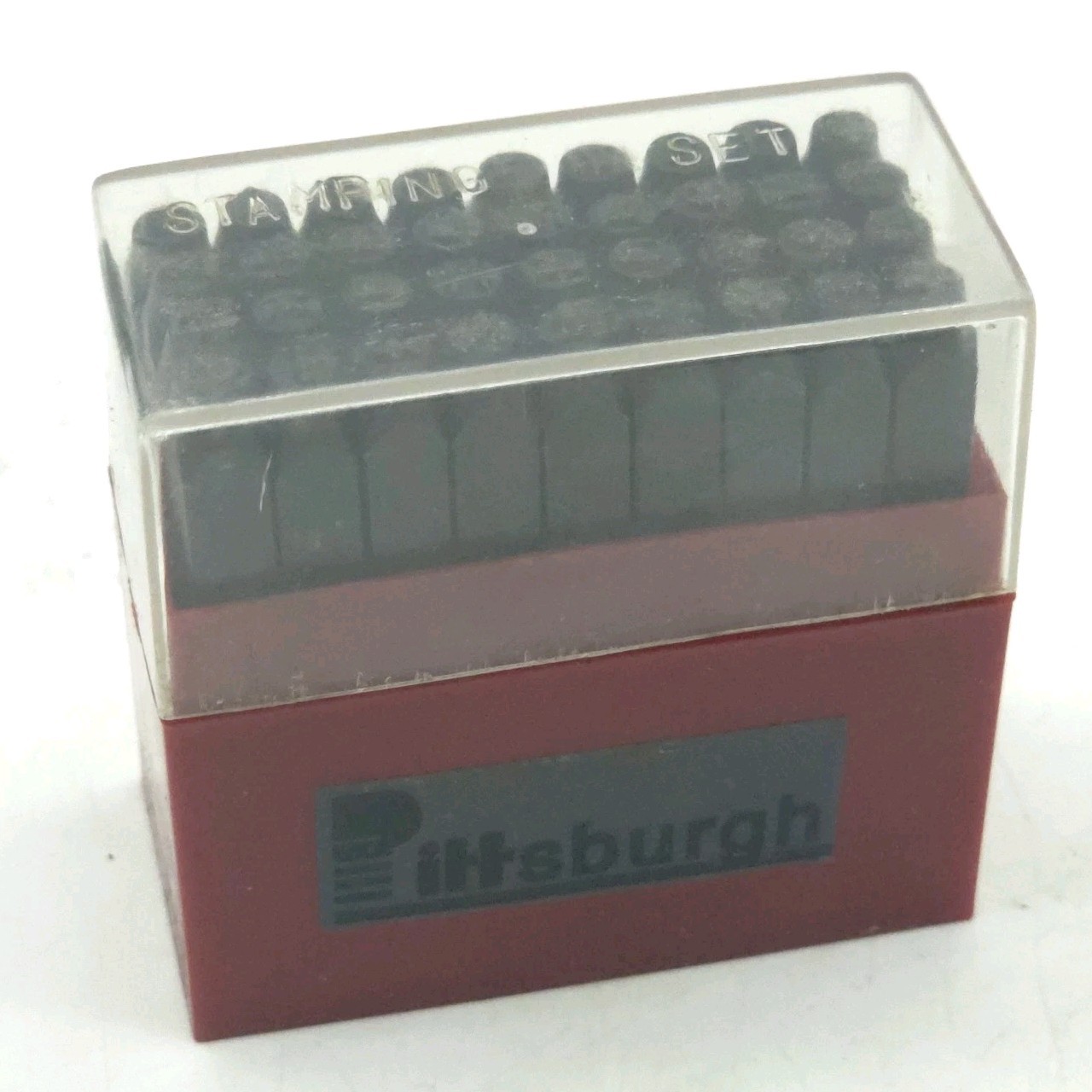 Pittsburgh 36pc Steel Letter Number Stamp Punch Set A-Z 0-9 1/8″ w/ Case NOS