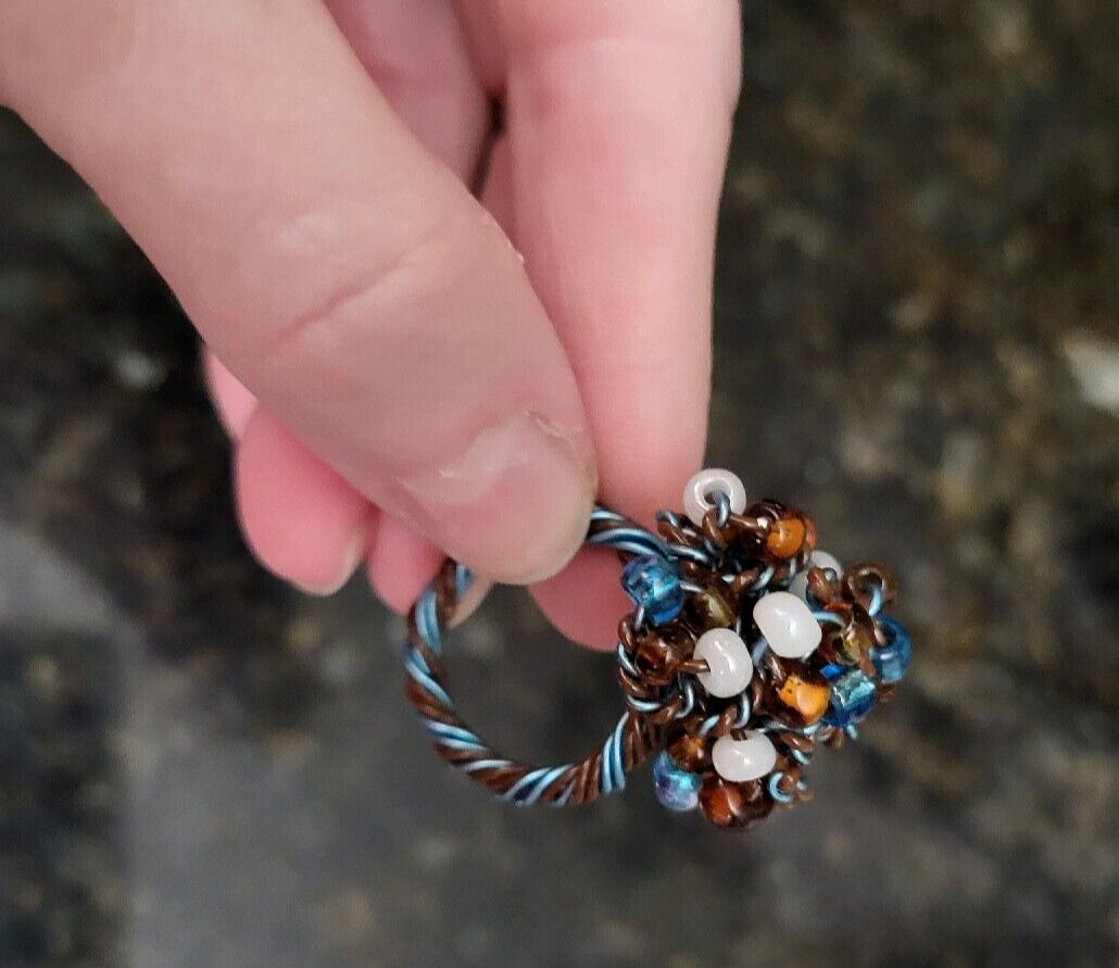 Size 7 Handmade Beaded Ring