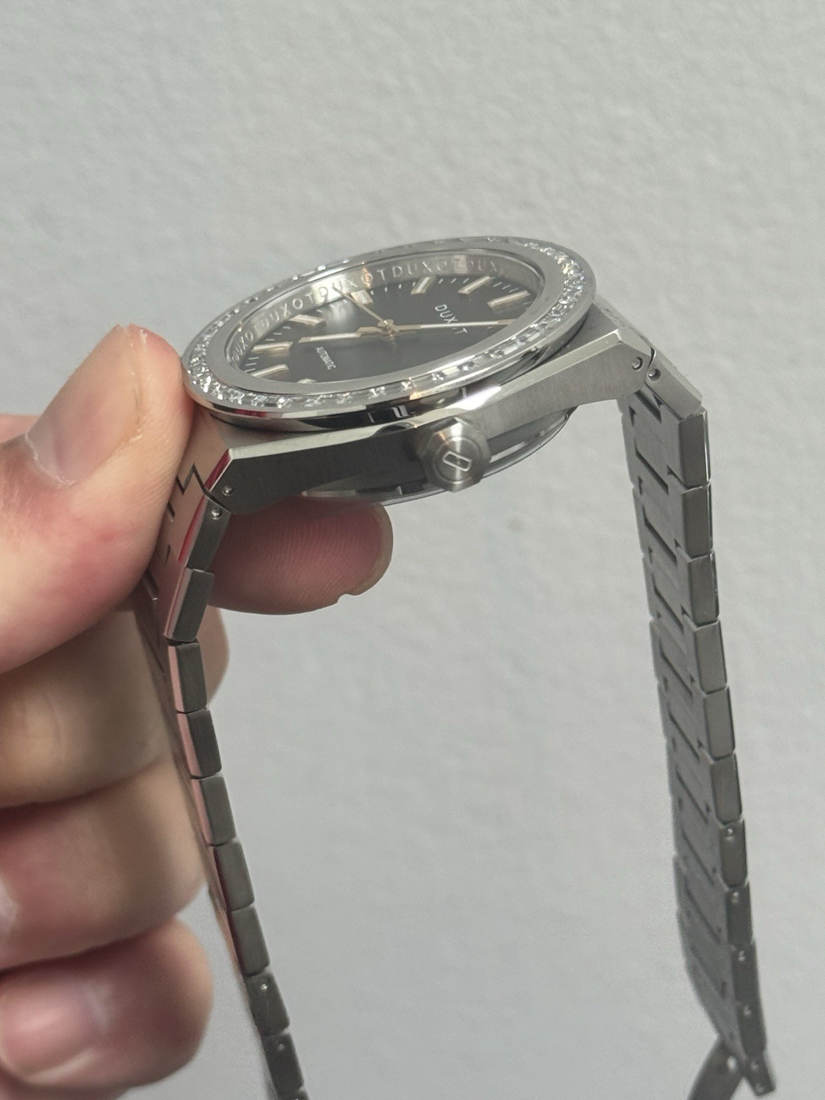 Duxot Cascade Automatic Mens Watch Diamond Bezel