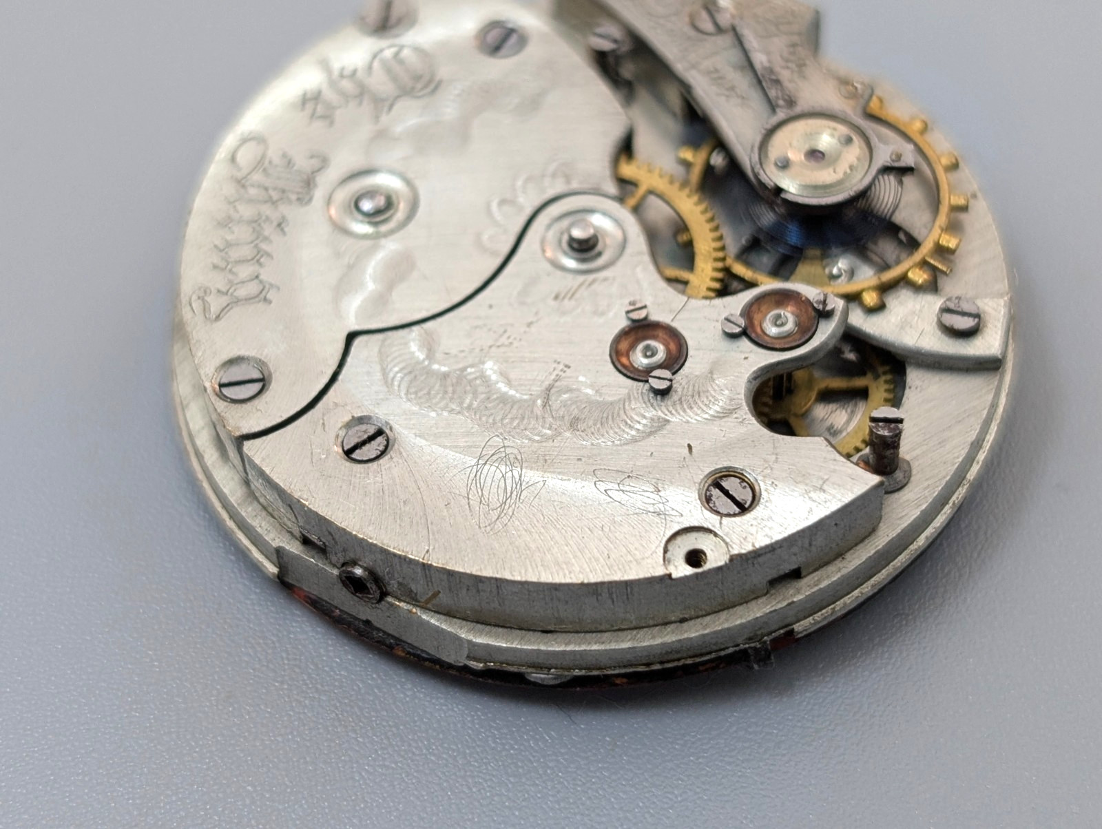 Vintage THE KING 35mm Swiss Made Formal Dress Pocket Watch Movement PARTS REPAIR