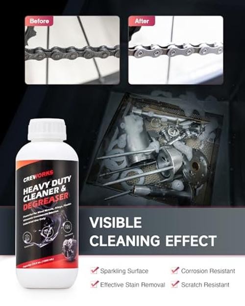 Ultrasonic Cleaner Solution for Carburetors and Engine Parts, 34 fl oz
