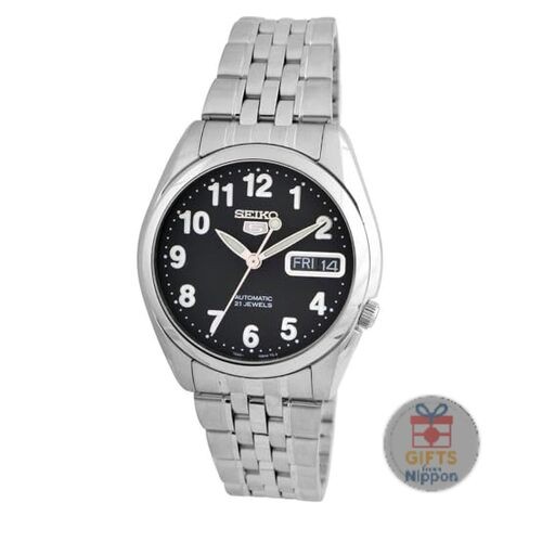 Seiko SNK381K Men’s Automatic Watch 37mm Stainless Steel Black Dial New