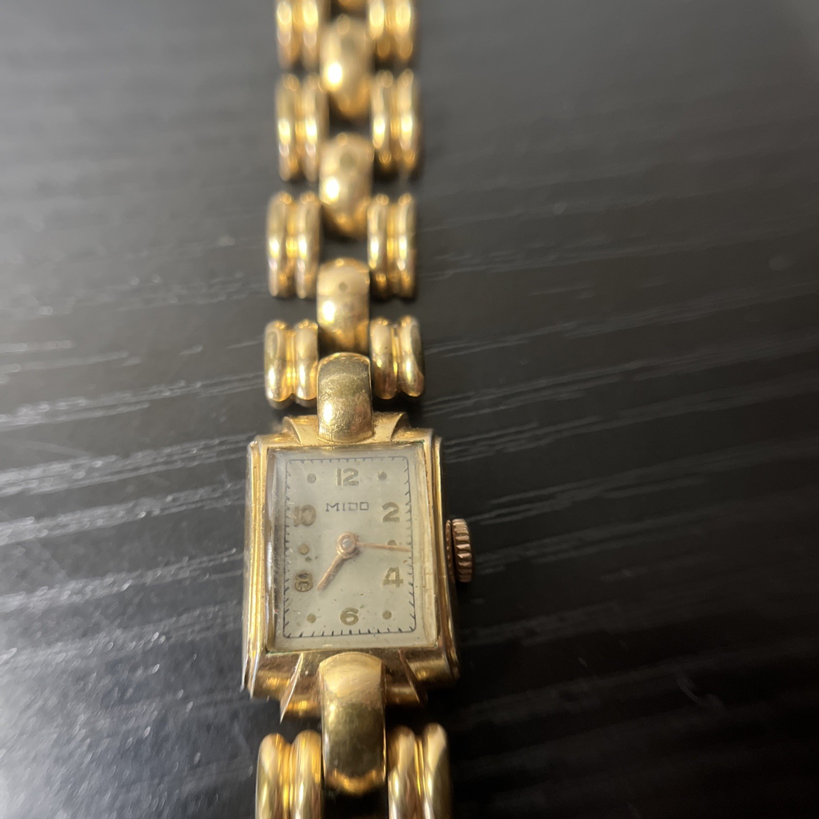 Ladies Vintage Mido Watch Stainless Back Fond Acier Inoxydable. Needs Repair