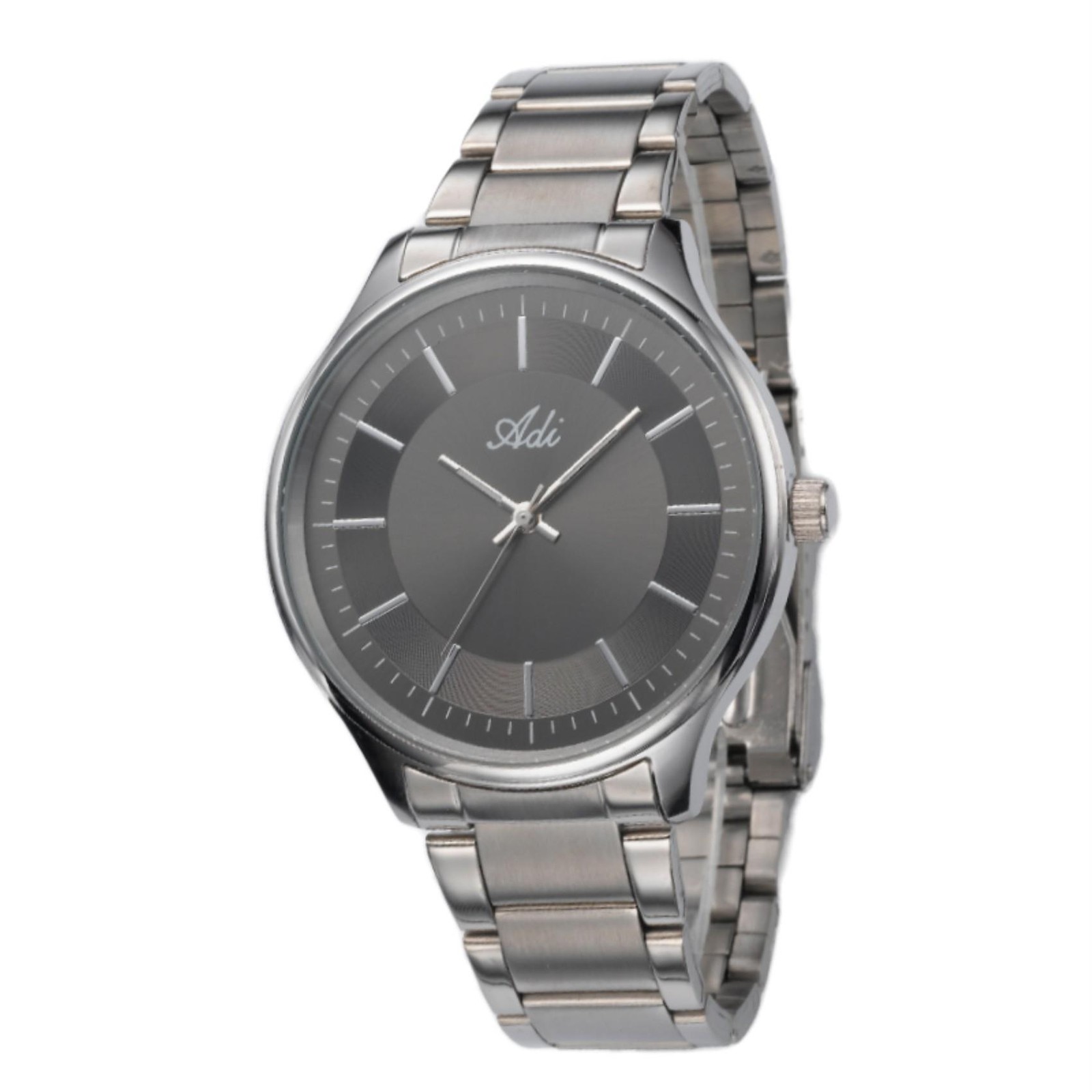 Adi Men’s Stainless Steel Watch with Gray Dial, 40mm (Approx.) suitable