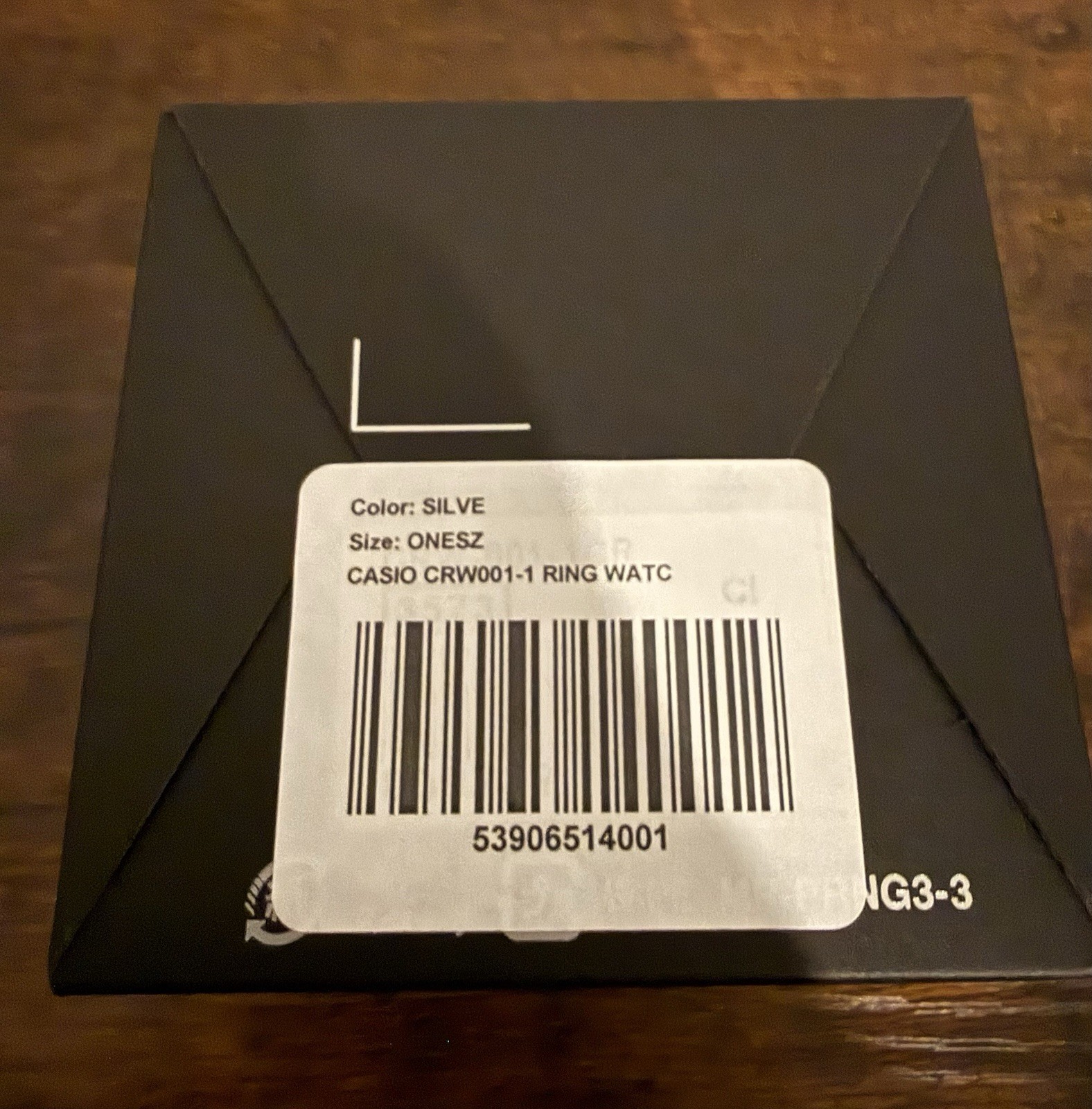 Casio Sliver Digital Steel Ring Watch CRW001-1 *Brand New*
