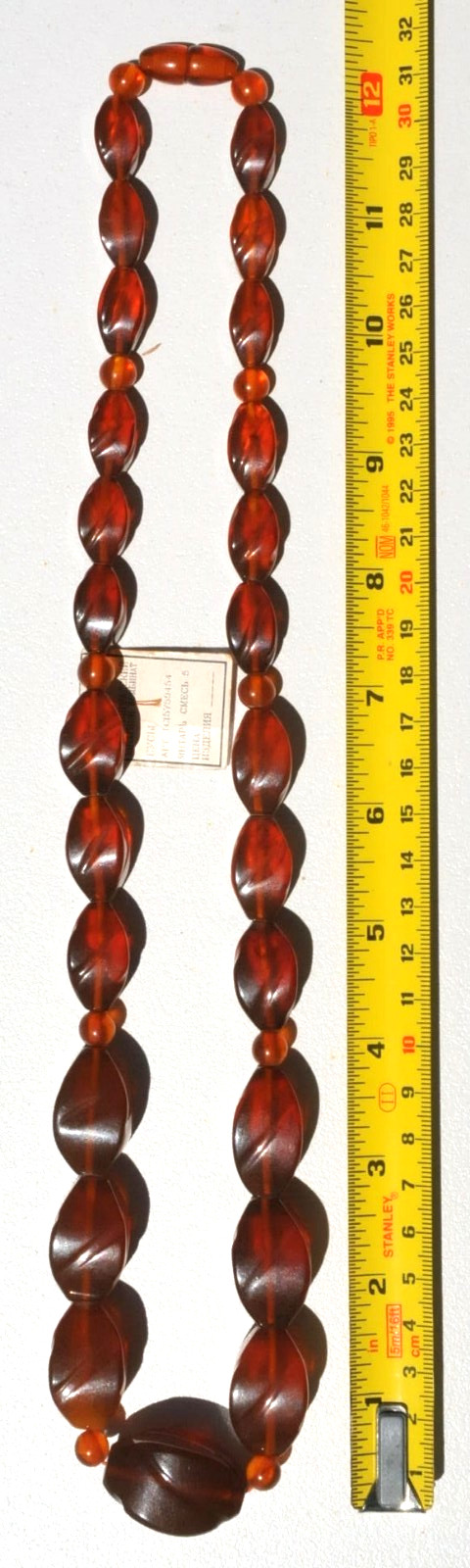 ✅51 cm =75gr RUSSIAN SOVIET BALTIC AMBER BEAD NECKLACE 琥珀 BRACELET STONE PENDANT