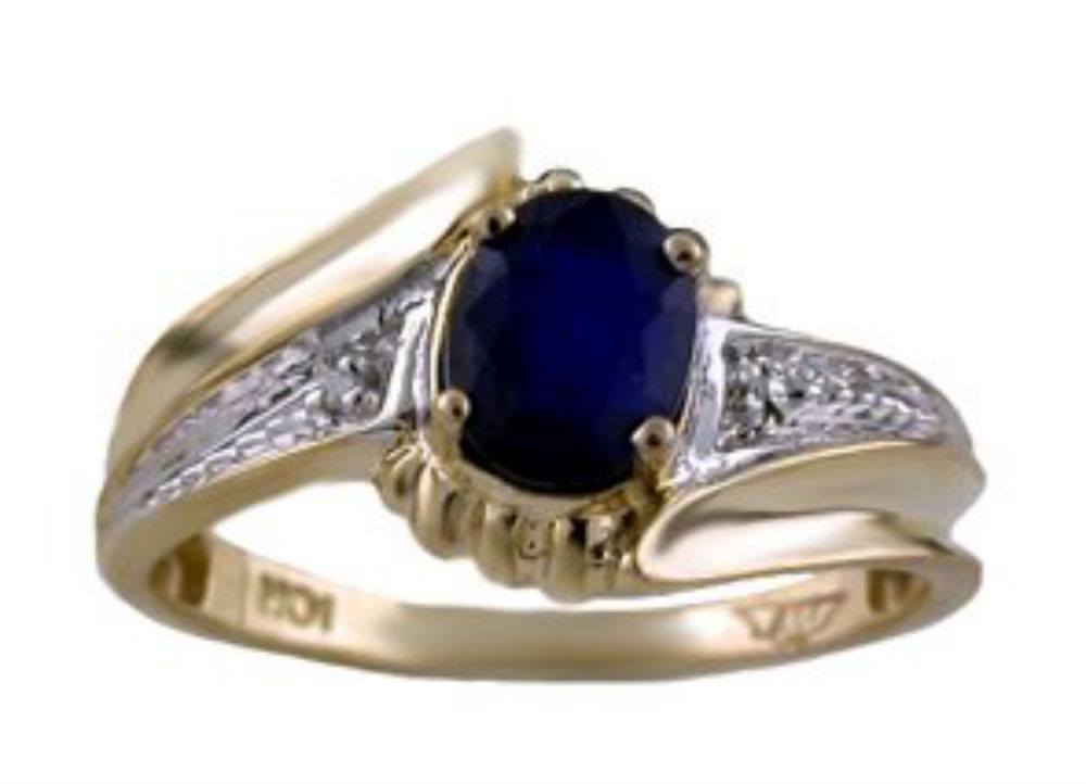 Rylos 925 Yellow-Gold -Plated – Silver Ring Emerald & Diamond 7X5MM May