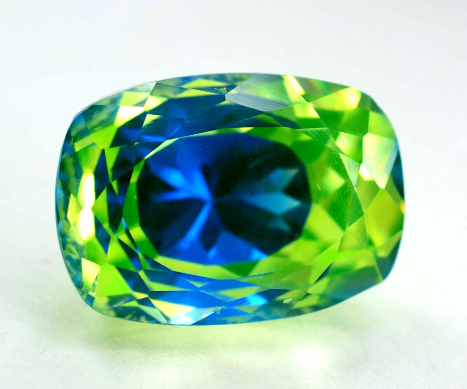19.2 CT+ Natural Pitambari Sapphire Bi-Colour Cushion Loose Certified Gemstone