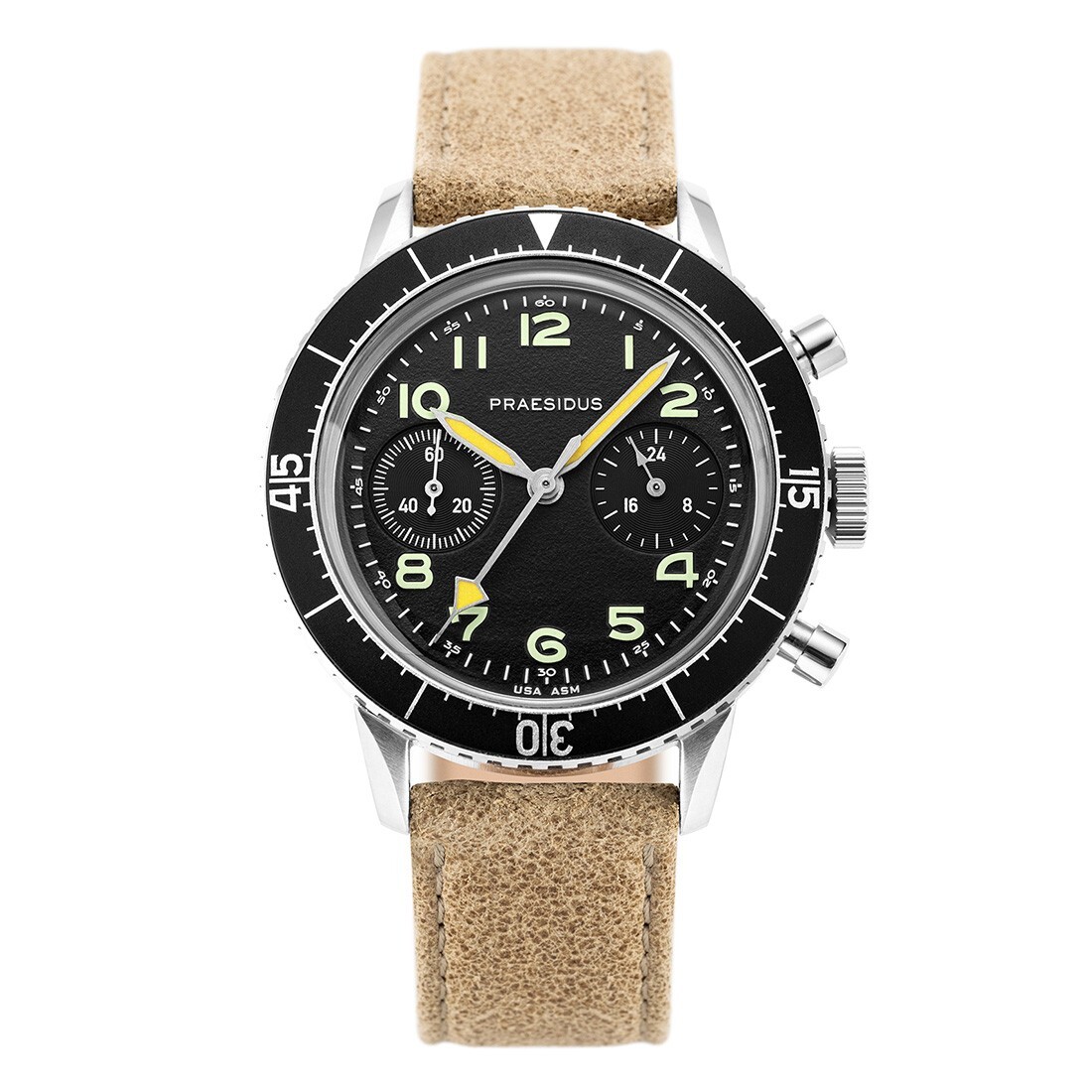 Praesidus Type Mechanical Chronograph Quartz Steel Sand Pilot Men’s Watch