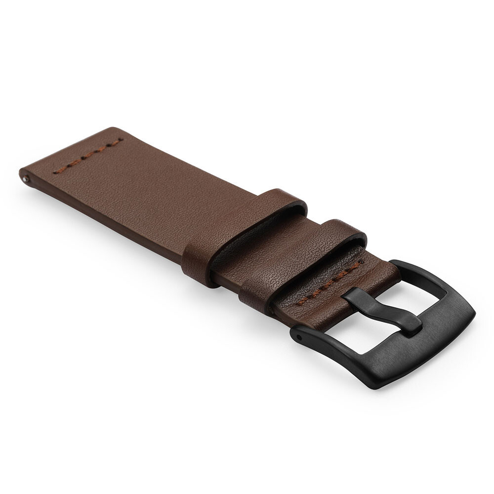 1Pc 24mm Microfiber Leather Brown Watch Band Wrist Strap Quick Release USA