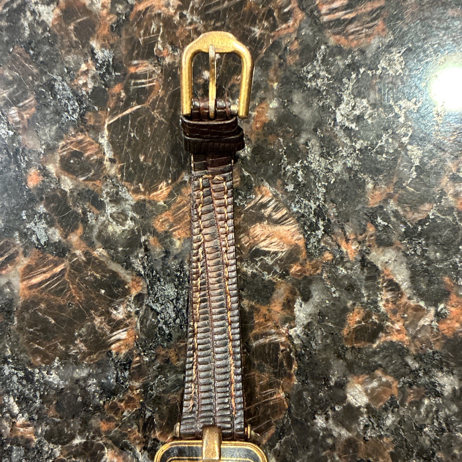 vintage Jacques Edho Paris lady tank style watch 18k gold plated 21585 Untested