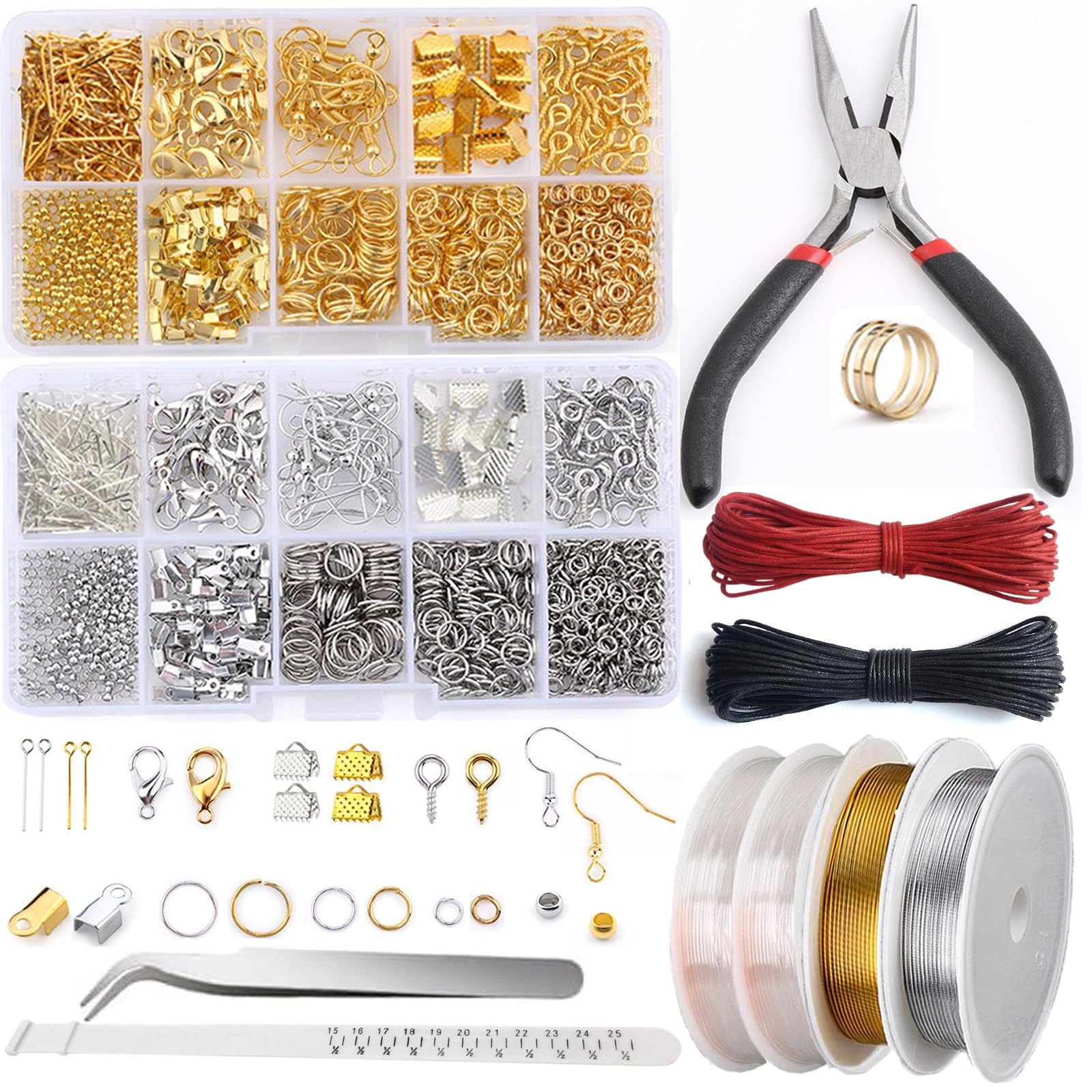GTAAOY Jewelry Making Supplies Kit for Adults, Repair Small, Silver