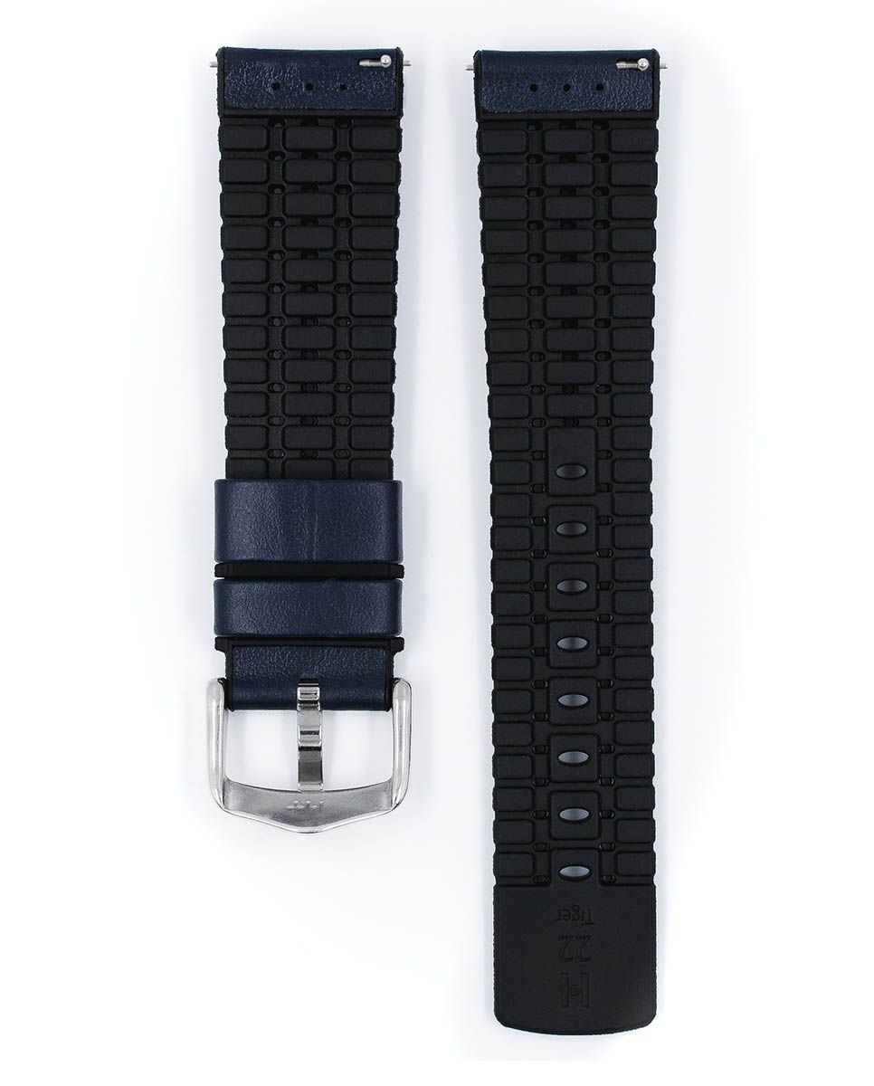 Watch strap deer tiger calfskin rubber 18 mm, 20, 21 mm, 22 mm, 24 mm DE