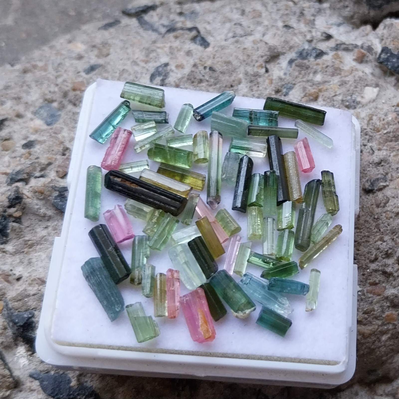 28 Carat 4.5 to 14.5 MM Natural Multi Tourmaline Stick /Pencil 67 Piece Lot