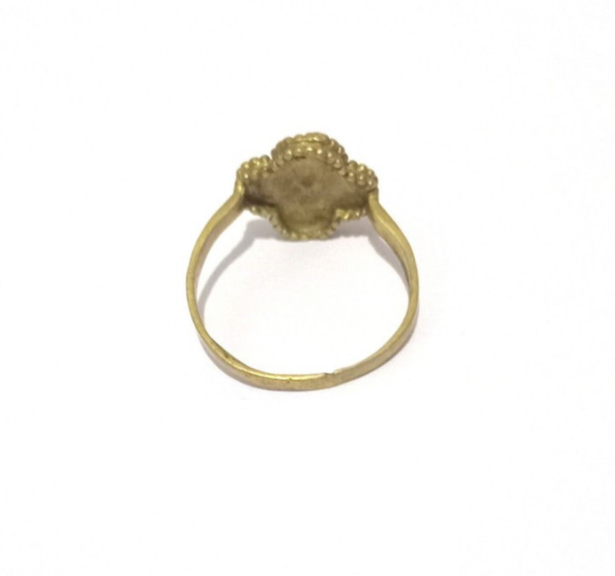 Handmade Enchanted Clover Ring Copper For Women Golden Clover Charm Design