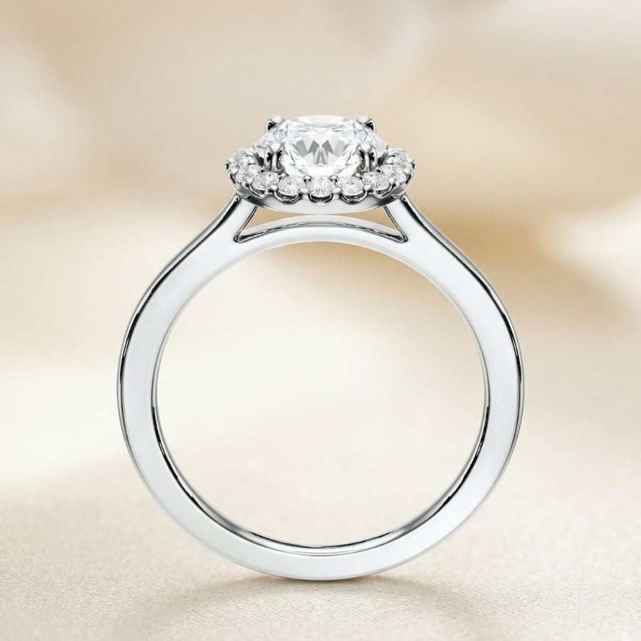 1.20Ct Round-Cut VS1 Lab Grown Diamond Wedding Engagement Ring 14k White Gold