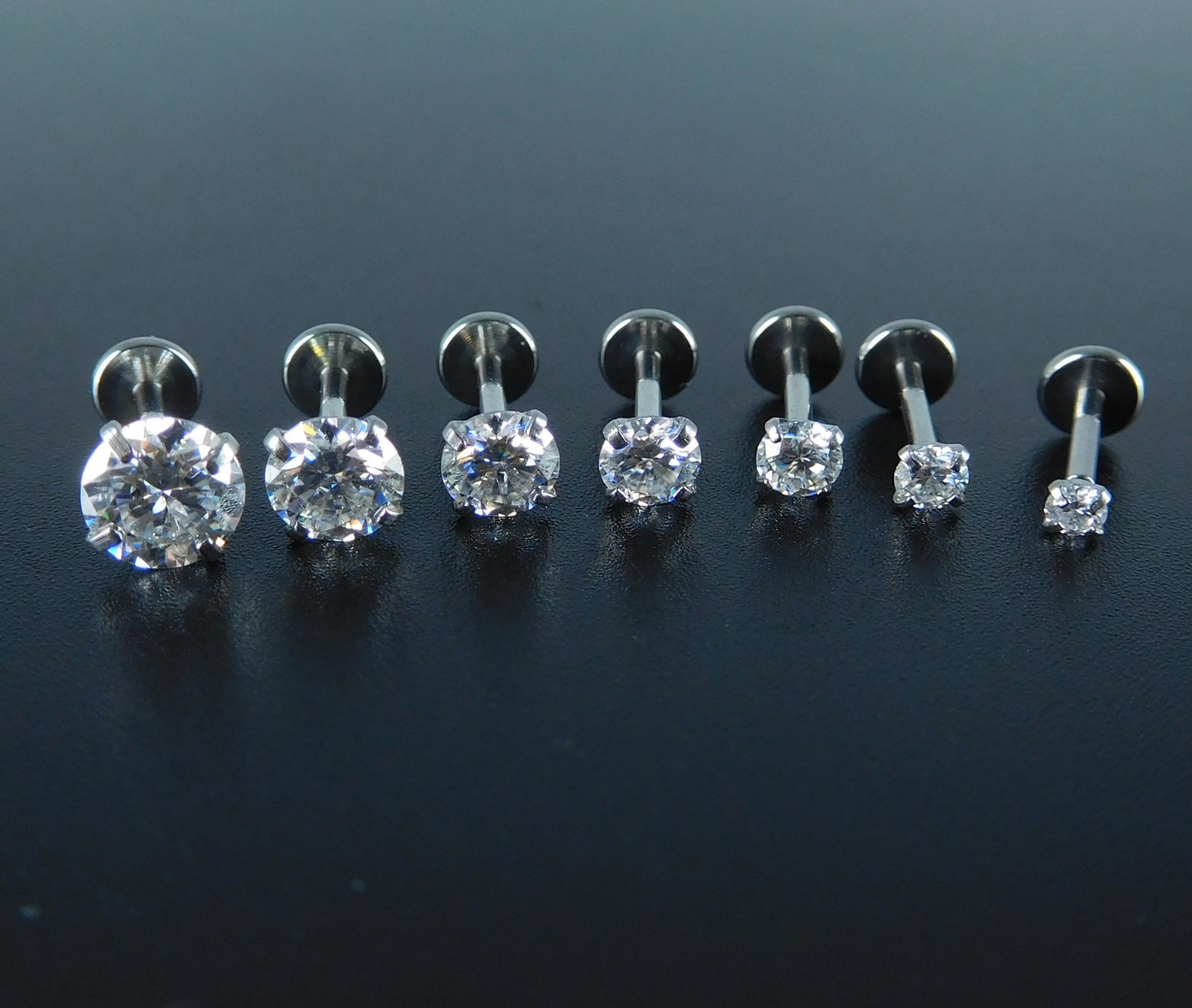 16G/18G/20G Moissanite Stud Earrings & Cartilage Nose Jewelry – Hypoallergenic
