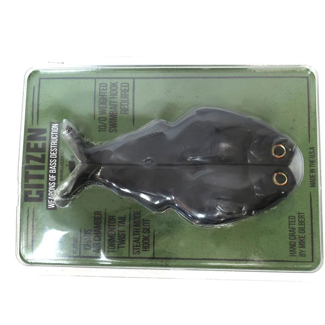 Unopened Working Class Zero Citizen 7 inch swim bait black fishing gear