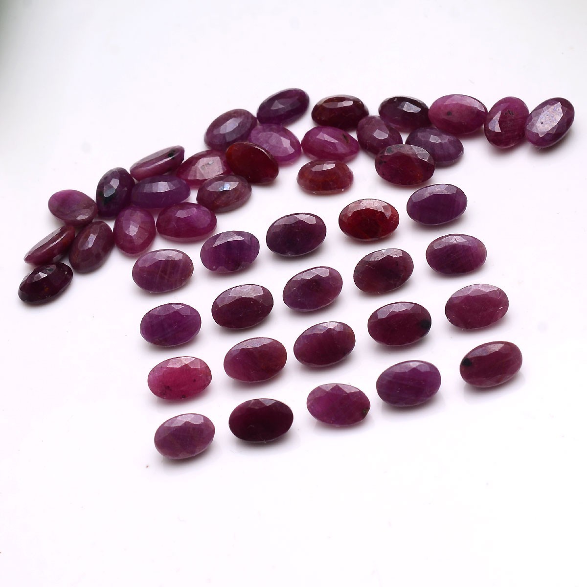 22 Pcs Natural African Ruby Untreated 6mmx4mm Oval Cut Stunning Loose Gemstones