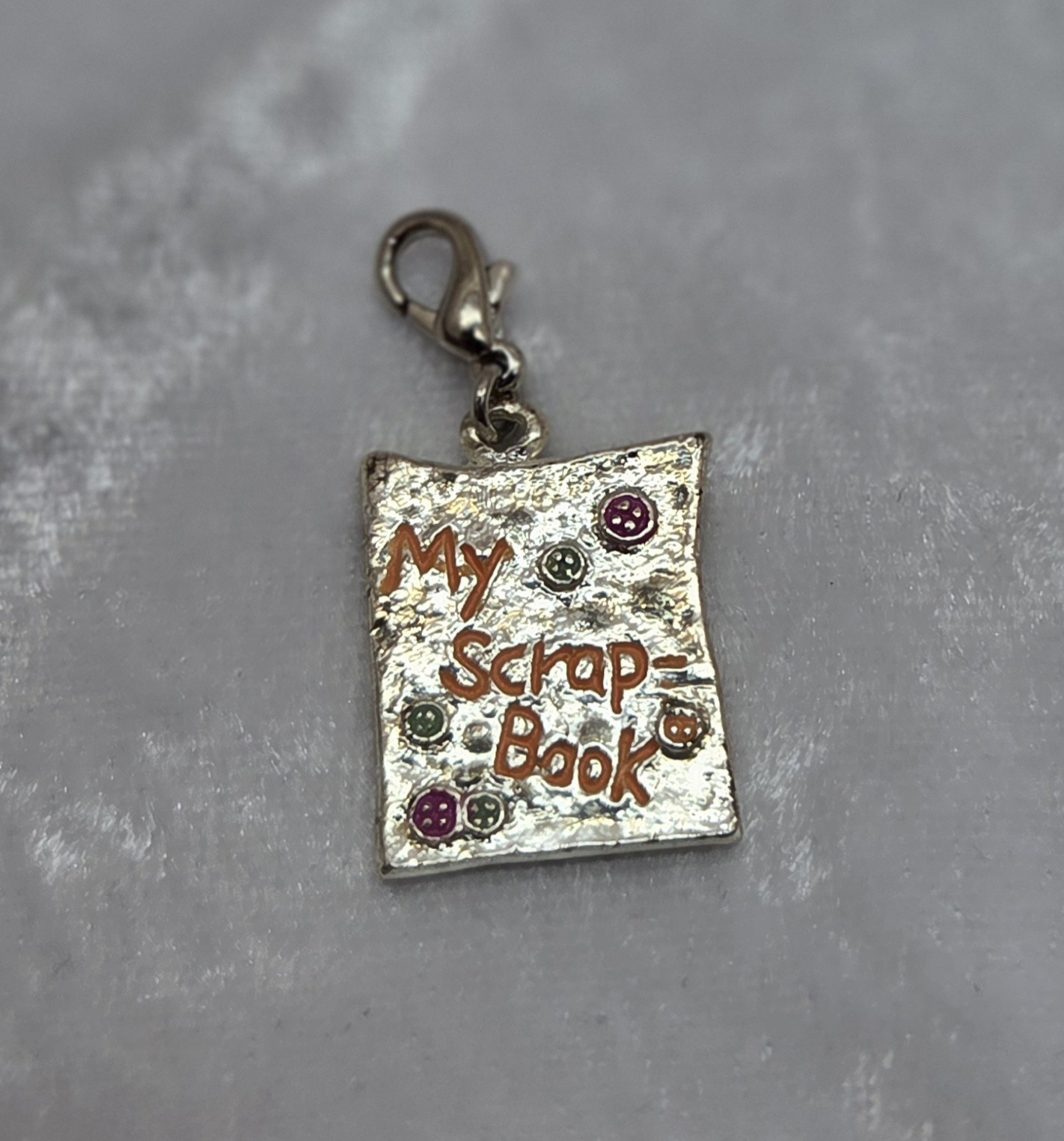 Flower My Scrap Book Vintage Ganz Early 2000s Clip On Charms Retro Nostalgic