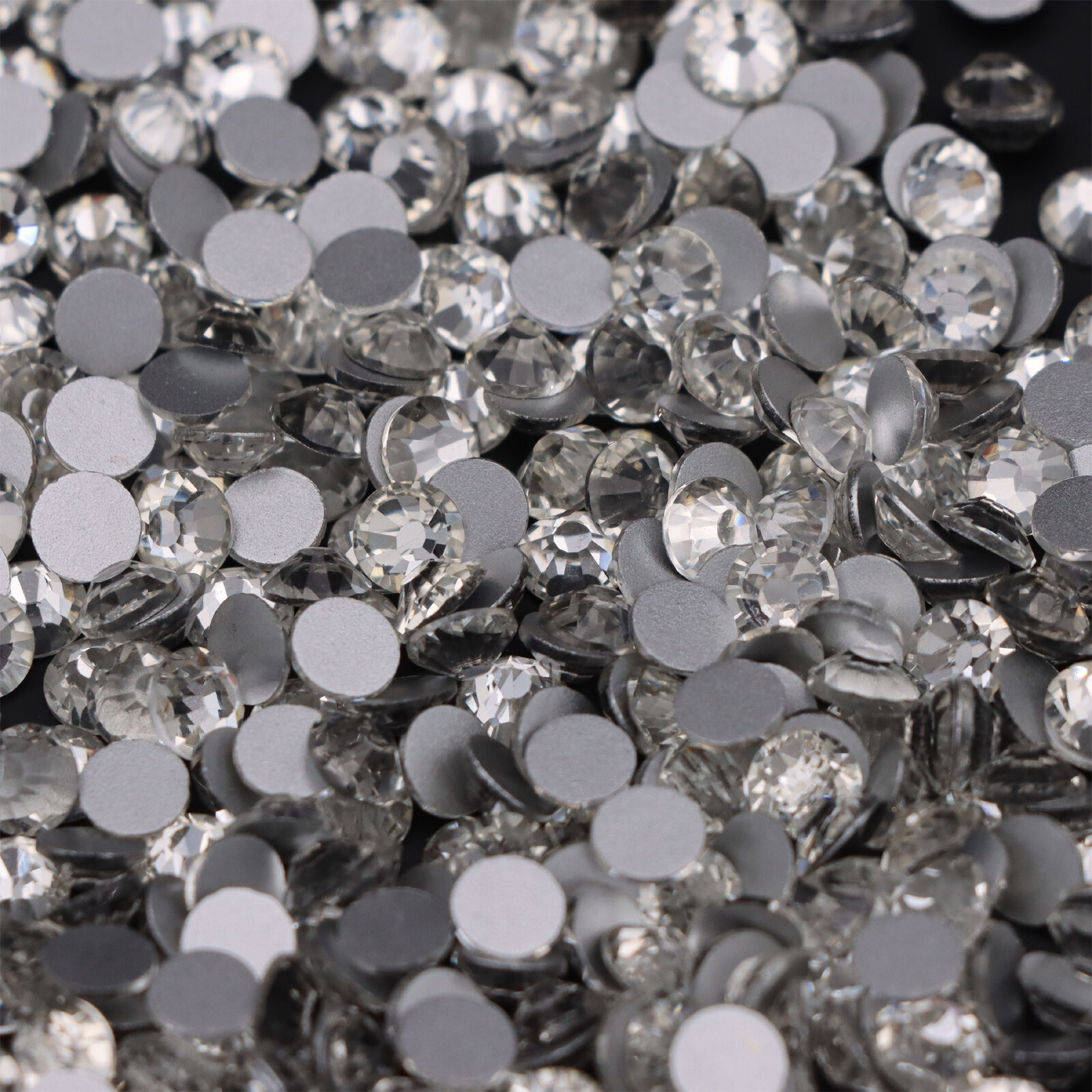 SS3-SS50 Glitter Crystal AB Nail Art Rhinestones Non Hot Fix FlatBack Stones