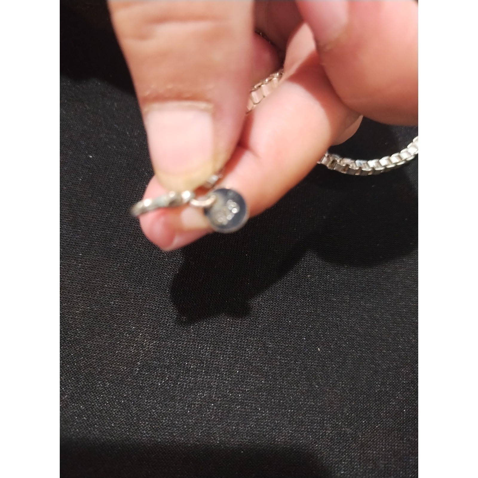 925 Sterling Silver Box Chain Link Bracelet Polished Lobster Clasp Hallmark
