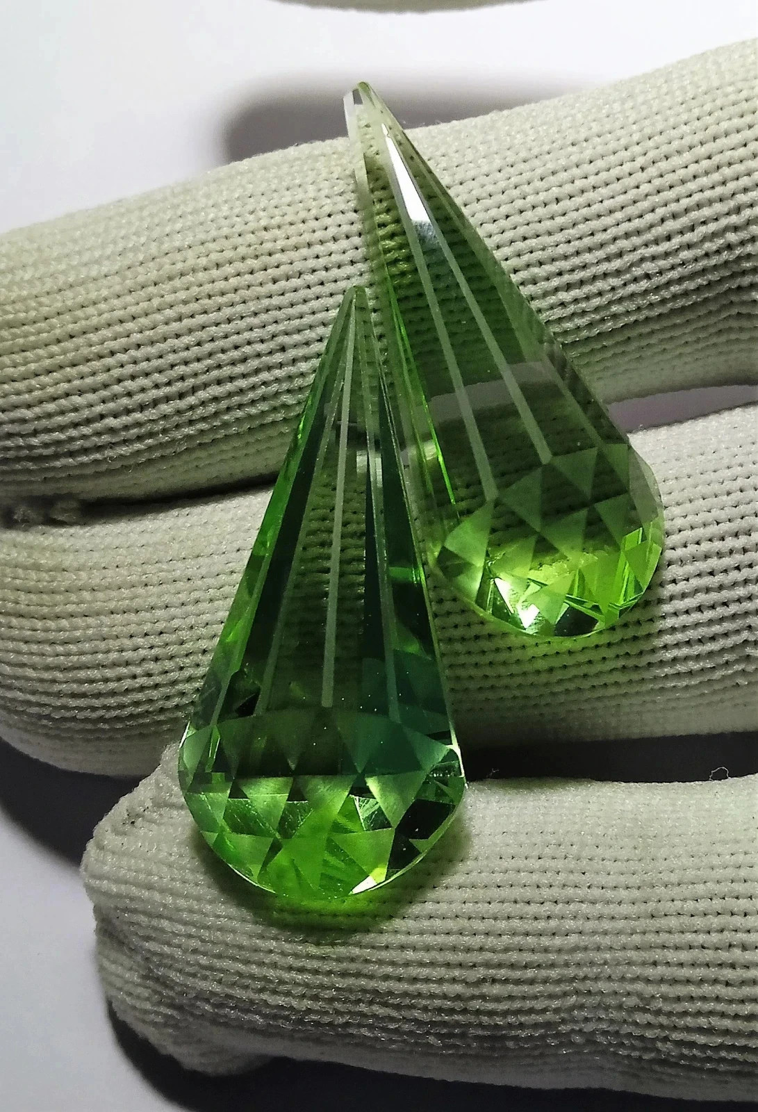 Natural Green Topaz Fancy Pair 50 Ct Fantasy Cut Beautiful Loose Gemstone