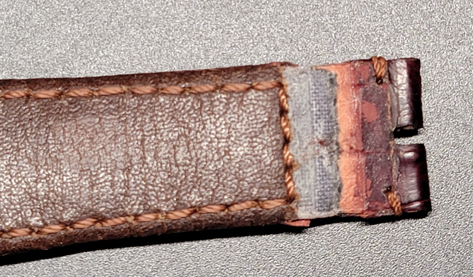 Authentic A. Lange & Sohne Brown Leather Watch Strap 20/16mm, 73+112mm OEM READ!