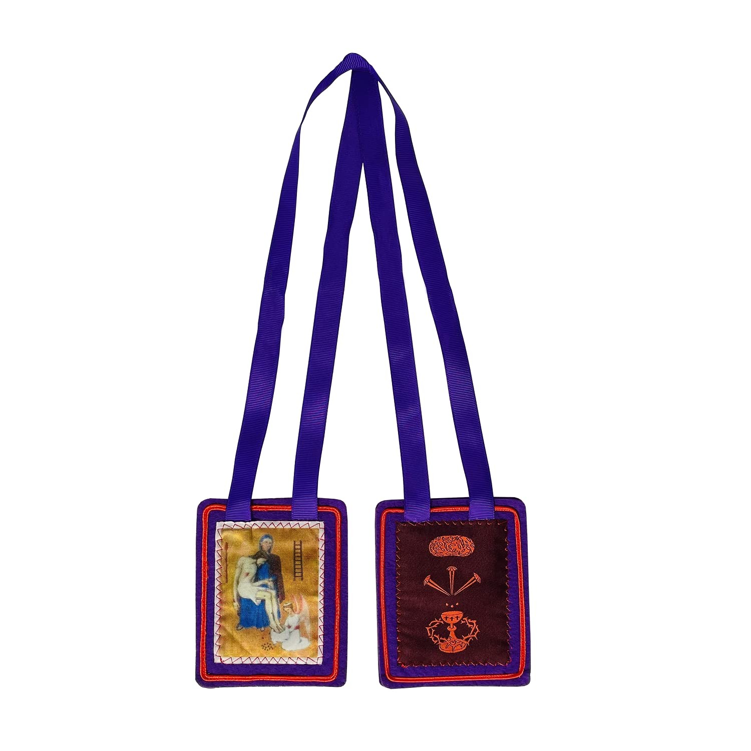 Scapulars Catholic,Purple Scapular of 3.5 inches x 4.25 inches, Purple