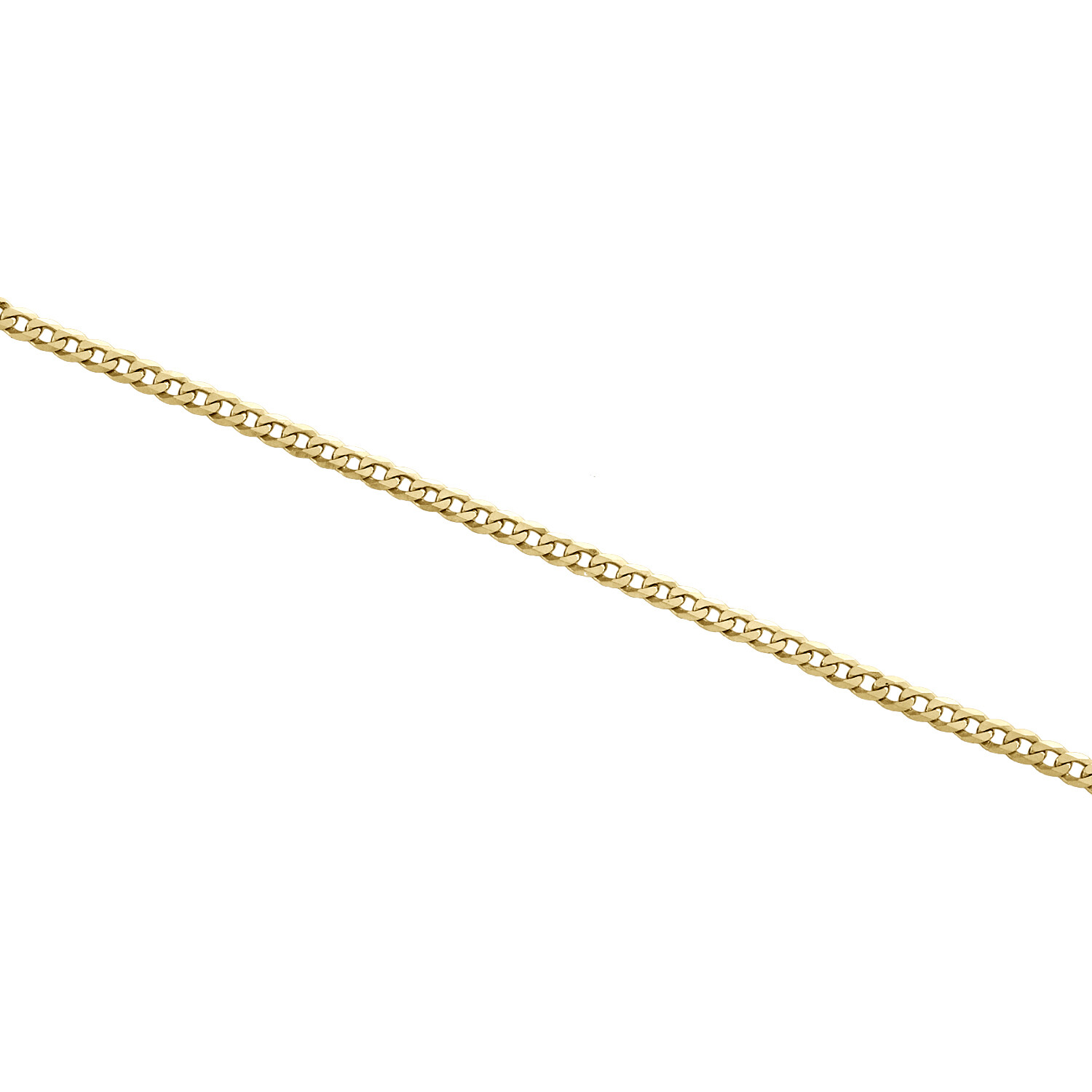 14K Yellow Gold 2mm Solid Plain Curb Cuban Link Anklet / Bracelet 7 – 10 Inches